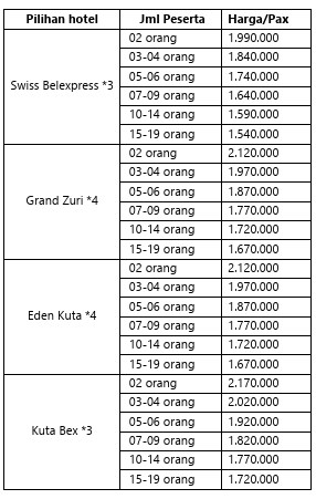 harga paket wisata bali ekonomis